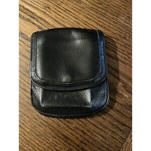The Original Taxi Wallet Black Leather/Black Interior Bifold Billfold Vintage